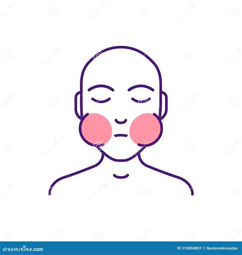 Cheek Swelling RGB Color Icon Stock Vector - Illustration of symptom