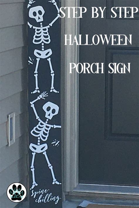 Easy Halloween Porch Sign | Porch signs, Halloween porch, Homemade signs