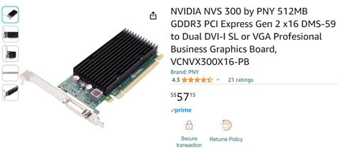 Nvidia Nvs Mb Gddr Pci E Gen X Dms To Dual Dvi I Sl Or