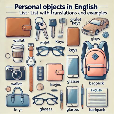 50 Objetos Em Ingles - Objetos Pessoais em Inglês: Lista com Traduções e Exemplos - PROFESSOR ...