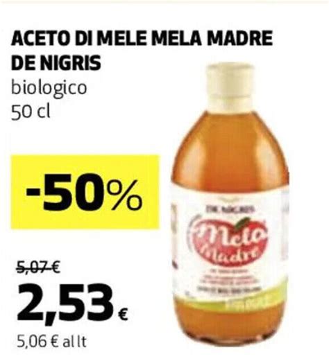 Offerta Aceto Di Mele Mela Madre De Nigris Biologico Cl Nel