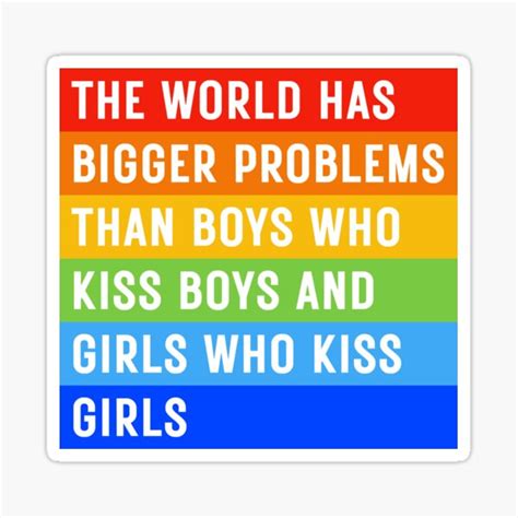 The World Has Bigger Problems Rainbow Lgbt Pride Month Sticker For Sale By Ambaart Redbubble