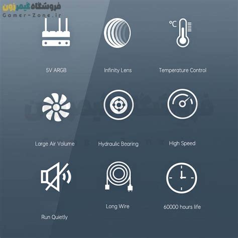 فن کیس کول مون مدل CoolMoon WF1 ARGB 12CM Case Fan PWM Temperature ...