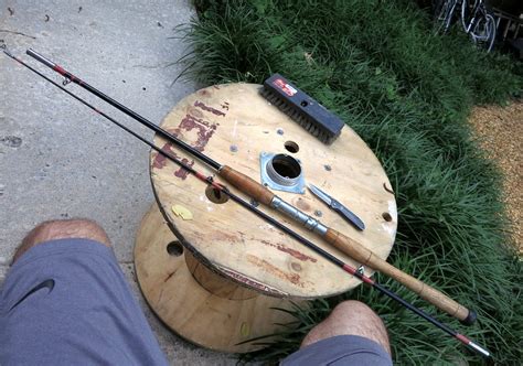 Vintage Hardwood Handle Fiberglass Fishing Pole Restoring Bushcraft