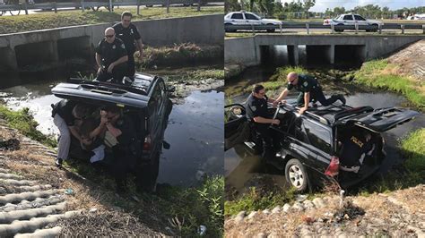 Woman Rescued After Suv Crashes Into Ditch