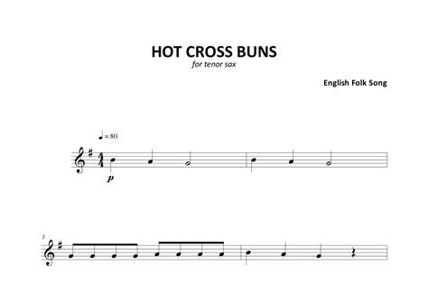 Hot Cross Buns arr André Machado by English Folk Song Sheet Music