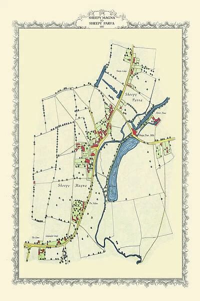 Old Map of Sheepy Magna to Sheepy Parva in Leicestershire (Photos ...