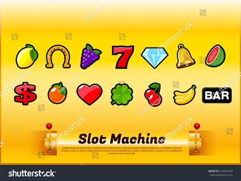 Slot Machine Symbols Stock Vector Illustration 516926455 : Shutterstock