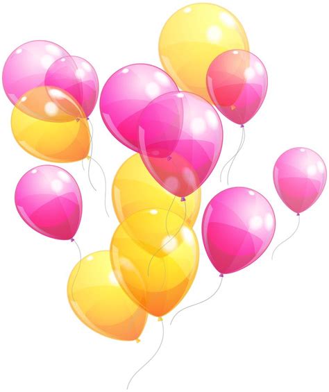 Pink and Yellow Balloons Bunch PNG Clipart Image | Gallery Yopriceville ...