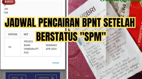 Status Bansos Bpnt Rp Pada Siks Ng Sudah Spm Masih Berapa