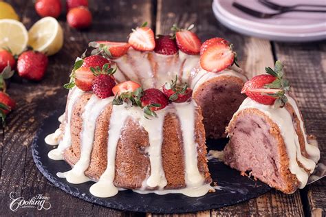 Strawberry Lemon Bundt Cake Home Cooking Adventure Karinokada