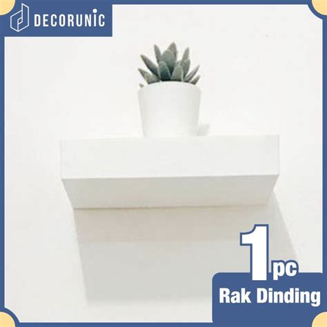 Decorunic Floating Shelf Rak Dinding Minimalis 1 Pcs Ukuran 20 Cm