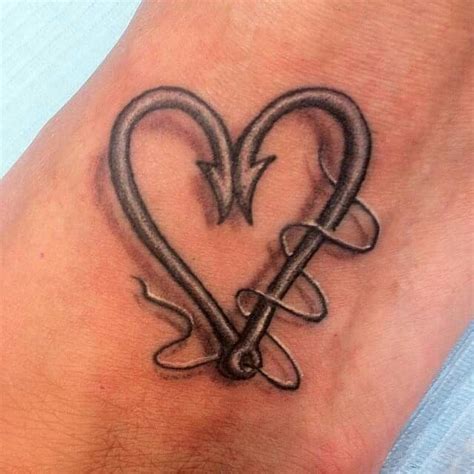 Fish Hook Heart Tattoo Mylaikassarina