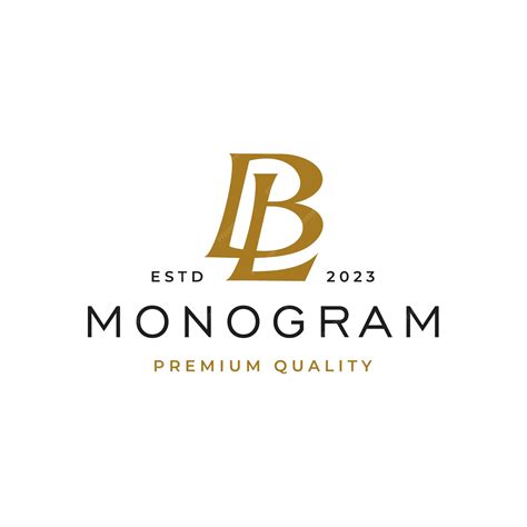Logotipo de identidade de monograma de letra bl lb para sua empresa ou