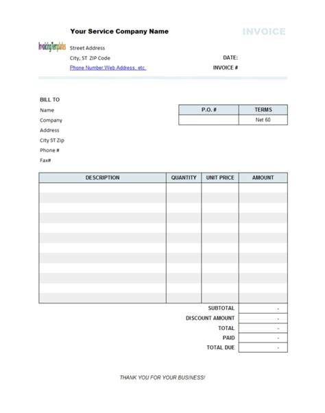 Invoice Template For Openoffice Free Sarseh