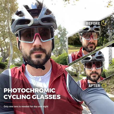 Scvcn Photochromic Cycling Glasses Sports Sunglasses High