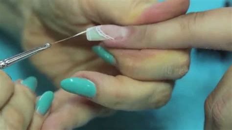 Наращивание ногтей (арочная форма) дизайн с кружевными элементами - YouTube