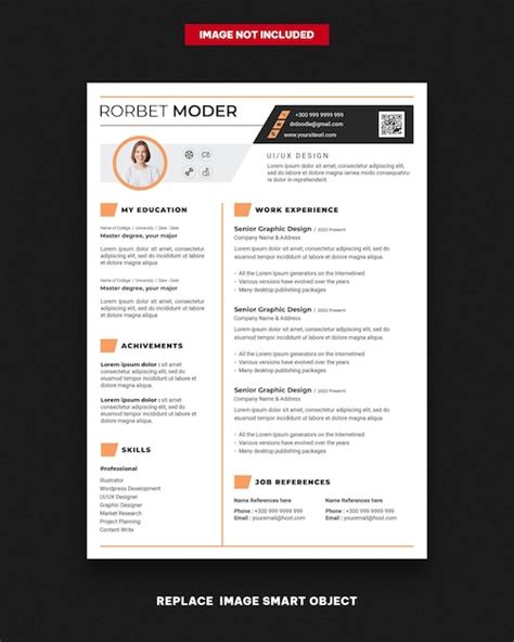 Premium PSD | Minimalist resume cv template