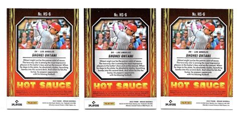 Mavin SHOHEI OHTANI X3 2022 Panini Mosaic Baseball HOT SAUCE Insert HS 6 LA Angels