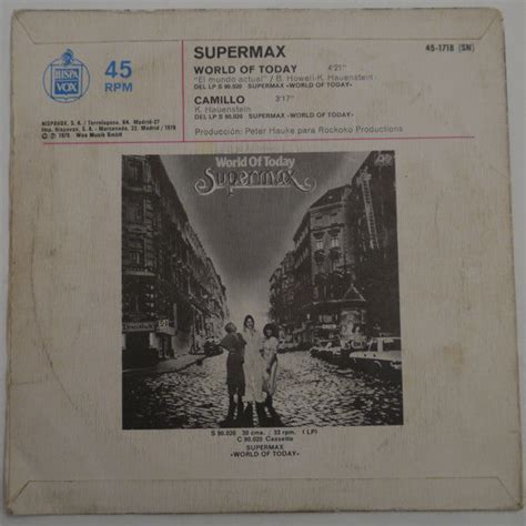 Supermax - World Of Today 33322 – VINYLSINGLES.NL