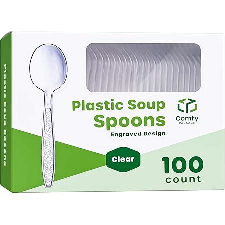 Amazon Plasticpro Clear Plastic Soup Spoons Disposable Cutlery