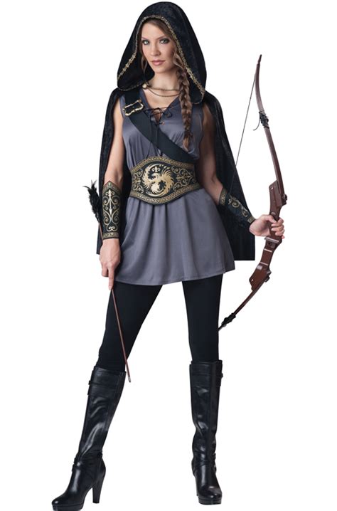 Huntress Medieval Warrior Hunger Game Adult Halloween Costume Ebay