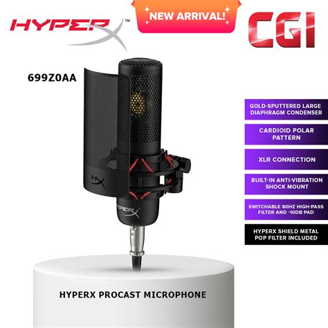 Hyperx Procast Microphone With Xlr Connection Z Aa Cgi Store