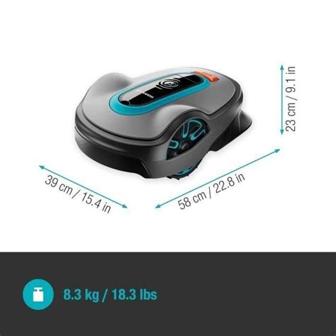 Tondeuse robot Gardena smart SILENO life LONA 1000m² abri Cdiscount