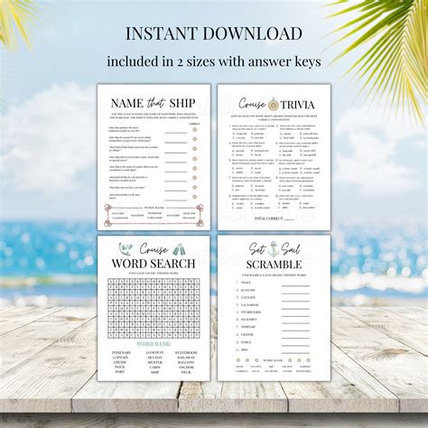 Cruise Games Printable Family Cruise Games Cruise Printable - Etsy