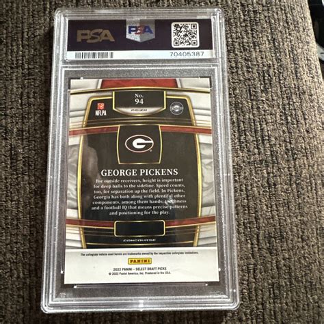 Panini Select Draft Picks Concourse Gold Lazer Prizm George