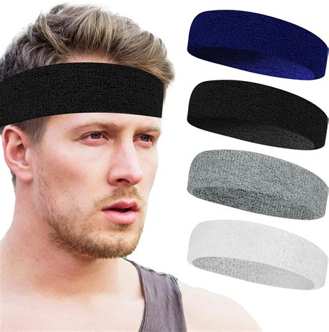 4pcs Sport Headbands For Men And Women Sweatbands Headbands