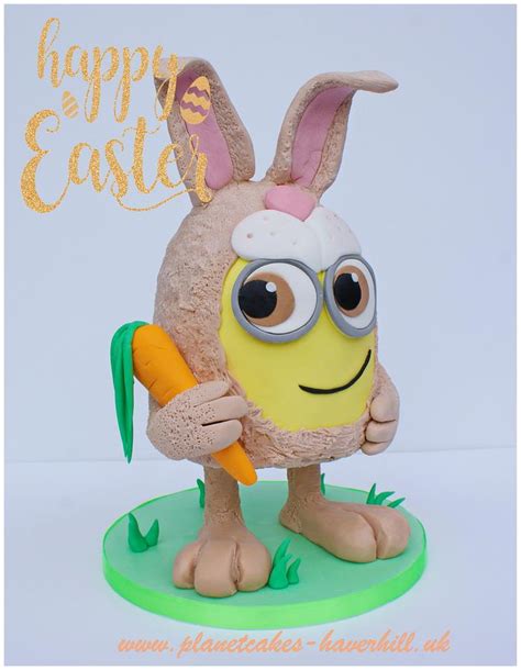 Easter Bunny Minion - Decorated Cake by Planet Cakes - CakesDecor