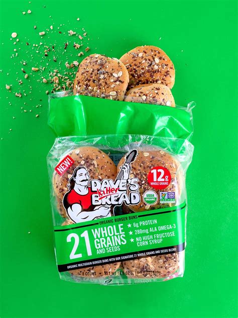 21 Whole Grains And Seeds Burger Buns — Daves Killer Bread