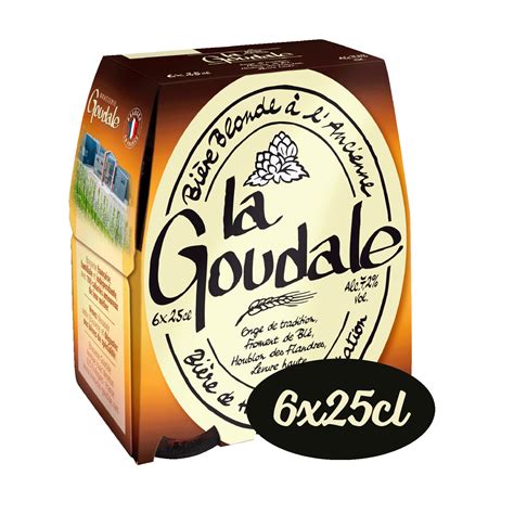 Bière blonde à l ancienne LA GOUDALE le pack de 6 bouteilles de 25cL