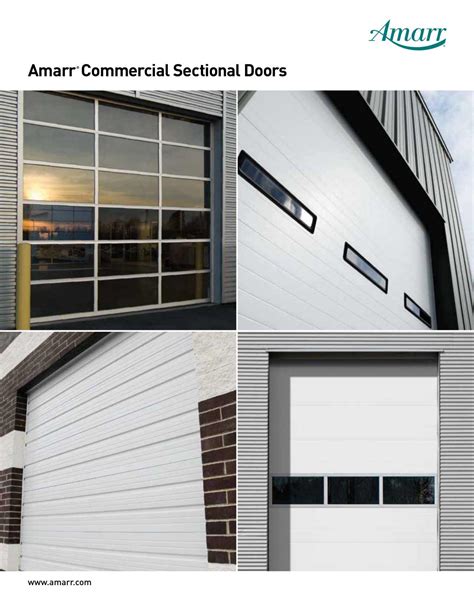 Amarr Garage Doors Catalogs Commercial Sectional Doors Arcat