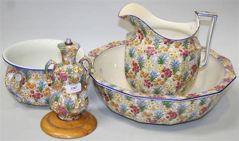 Four Pieces Of Grimwades Royal Winton Chintz Ware In The Marguerite