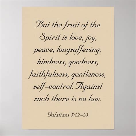 Bible Verse Artwork, Fruit of the Spirit Poster | Zazzle