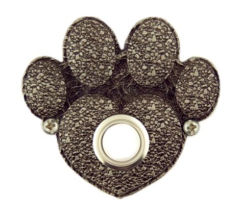 Paw Print decorative Doorbell button cover by NewEnglandDoorbell