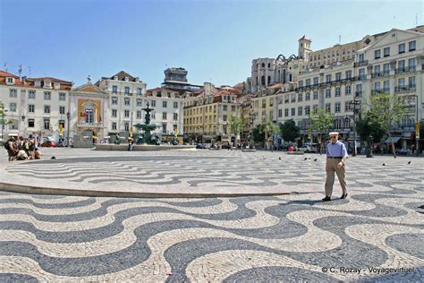 The Cobblestones Of The Square Waves Dom Pedro IV Rossio Lisbon