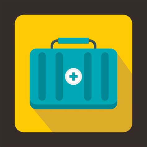 First aid kit icon, flat style 14607353 Vector Art at Vecteezy