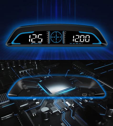 Wyświetlacz projektor HUD LED LCD USB GPS prędkość