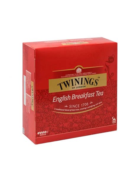 English Breakfast Tea TWININGS OF LONDON 100 2g Filters Twinings Of London