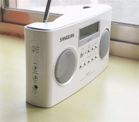 Sangean Pr D Portable Radio With Digital Tuning And Rds White For