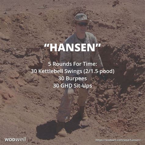 Hansen Workout Crossfit Hero Wod Wodwell Wod Workout Core