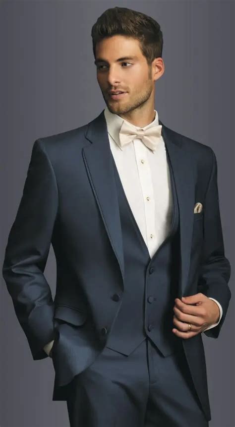 Latest Coat Pant Designs Blue Bridegroom Custom Formal Wedding Suits