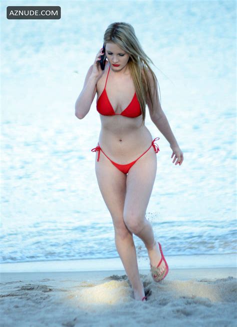 Rachel Sanders In A Hot Red Bikini On The Beach In Miami Florida AZNude