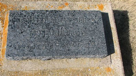 Bethlehem Lutheran Free Church Cemetery Em Binford North Dakota