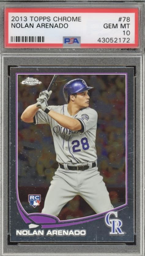 Nolan Arenado 2013 Topps Chrome 78 Base PSA 10 Price Guide Sports