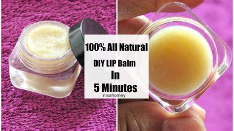 How To Make Lip Balm In 5 Minutes At Home 100 Natural Diy Lip Balm Skinny Recipes Youtube