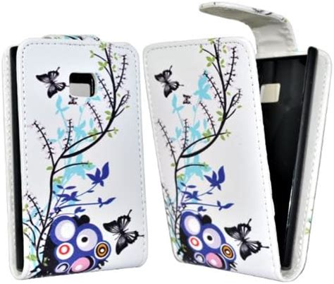 Accessory Master Etui En Cuir Pour LG Optimus L3 E400 Blanc Papillon